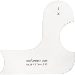 STARRETT Starrett 50645 Radius Gage 0.5 Inch Stainless Steel