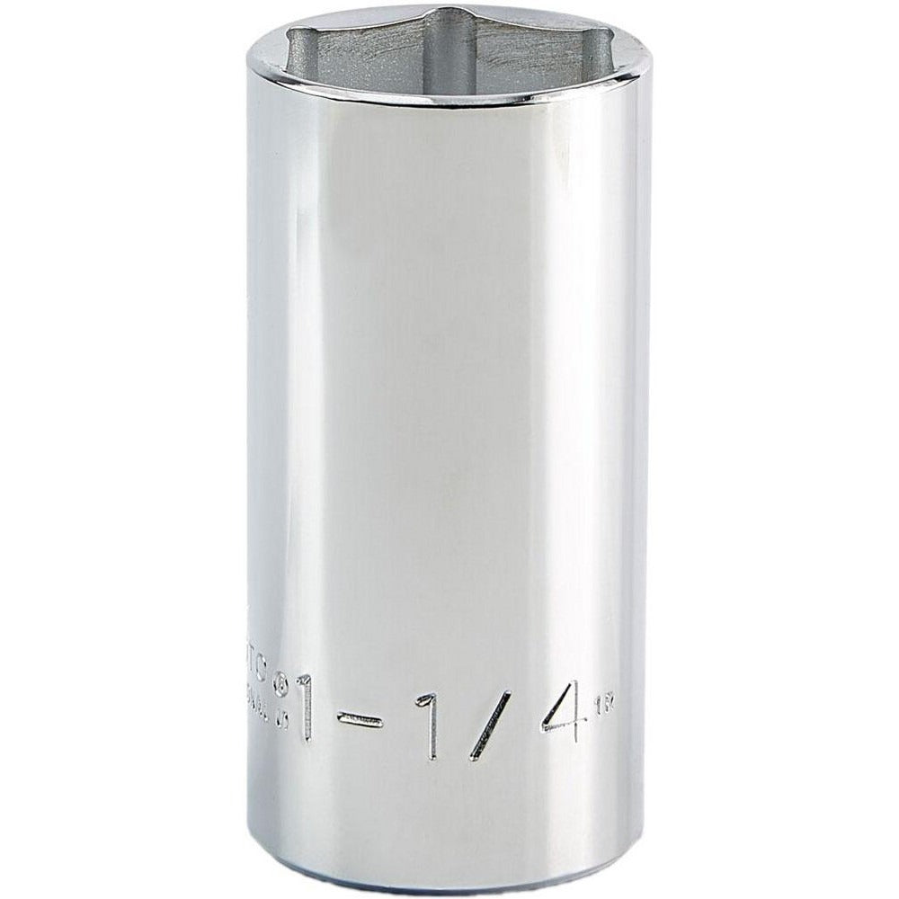 PROTO Proto J5340H Deep Hand Socket 1-1/4 in 6-point 1/2 in Drive