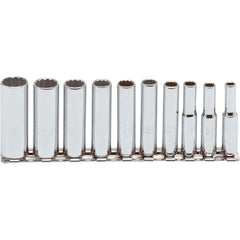 PROTO Proto J47100 Deep Socket Set 10 Pc 1/4 in Drive