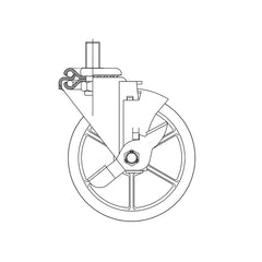 ATOSA Atosa B0604007 Caster 5 W Brake M14 Stem (ACEB0604007)