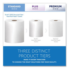 KIMBERLY-CLARK Kimberly-Clark KCC01052 Scott Essential 100% Recycled Fiber Hard Roll Towel (8 in x 800 ft, 1.5 in Core, 12/Carton)