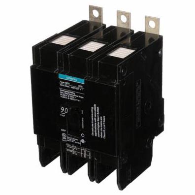 SIEMENS Siemens BQD390 3-Pole 90 Amp 480 VAC 14 kA Circuit Breaker