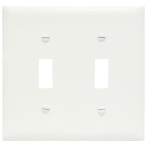 LEGRAND Legrand TP2-W TradeMaster Standard Wallplate 2-Gang (4.7 in x 4.56 in)