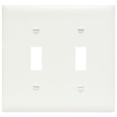 LEGRAND Legrand TP2-W TradeMaster Standard Wallplate 2-Gang (4.7 in x 4.56 in)