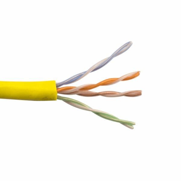 Generic / Unbranded Cat 5e Plenum Cmp Cable 4 Pair 1000 Ft Yellow