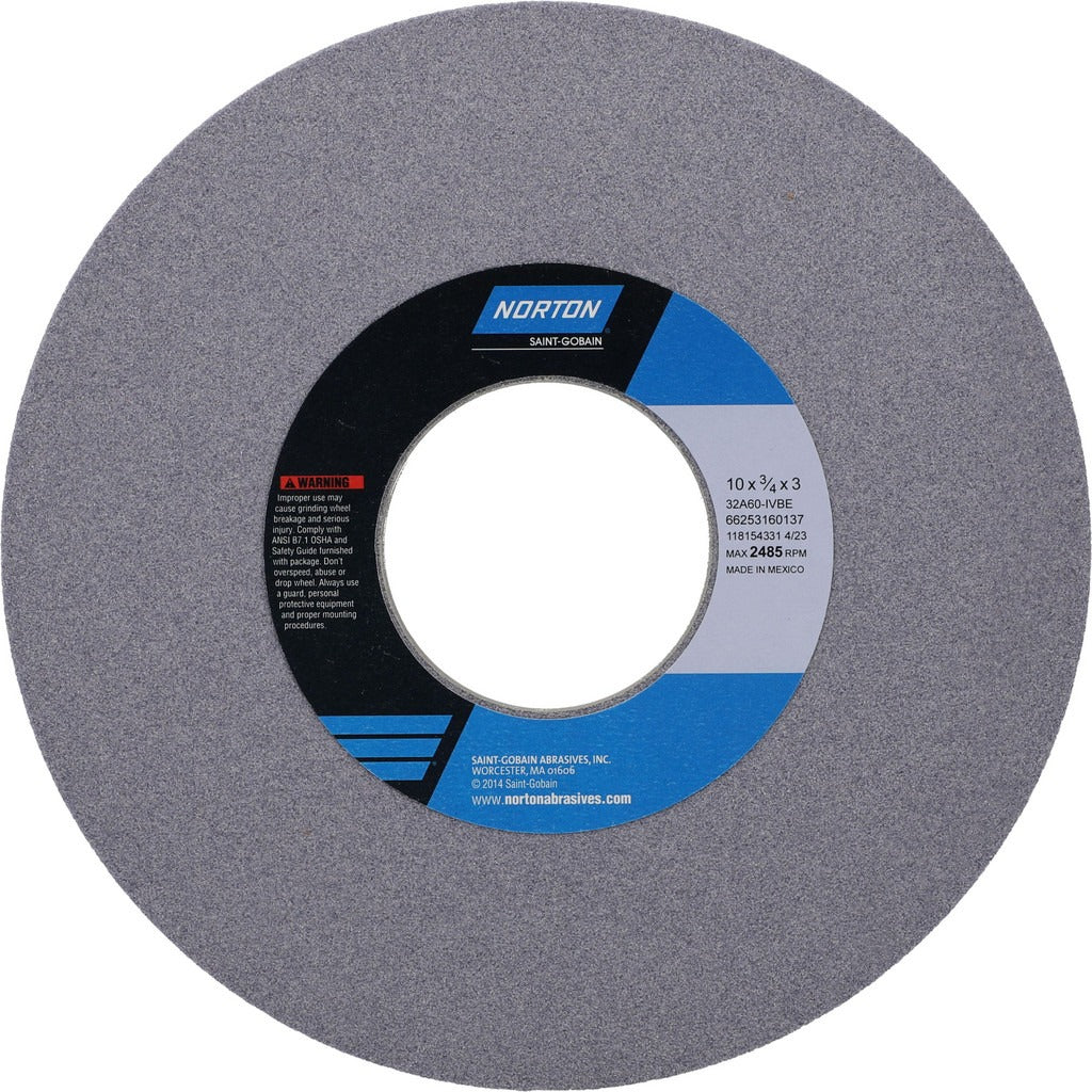 NORTON Norton 66253160137 Surface Grinding Wheel 10in 60 Grit