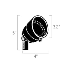 KICHLER Kichler 16151BKT30 12V Accent 200 Lumen 3000K Flood Light 2.5W (35°)