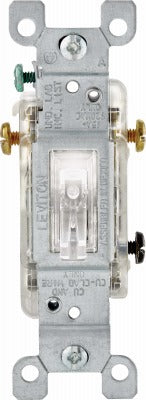 LEVITON Leviton R00-L1463-00C Illuminated 3-way Toggle Switch 15A