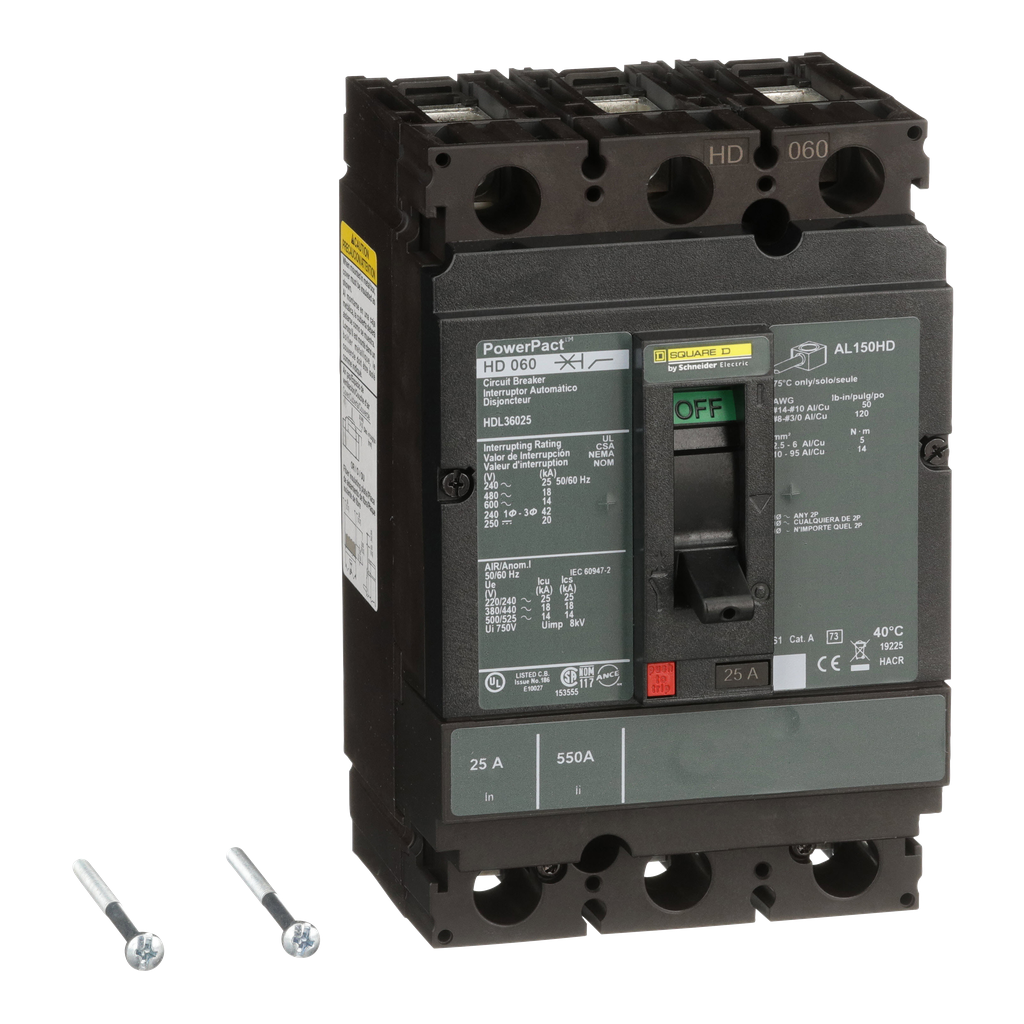 SCHNEIDER ELECTRIC HDL36025 CIRCUIT BREAKERS