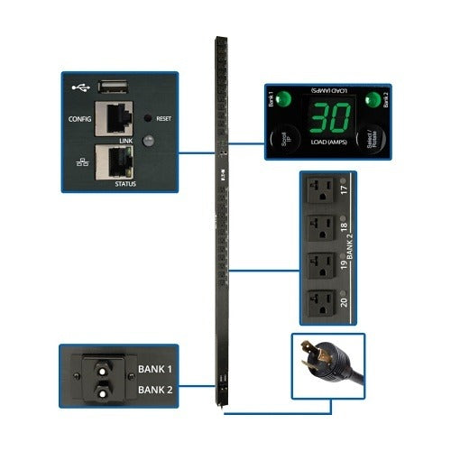 TRIPP LITE Tripp Lite PDUMV30NETLX Metered Vertical Pdu 30 Amp