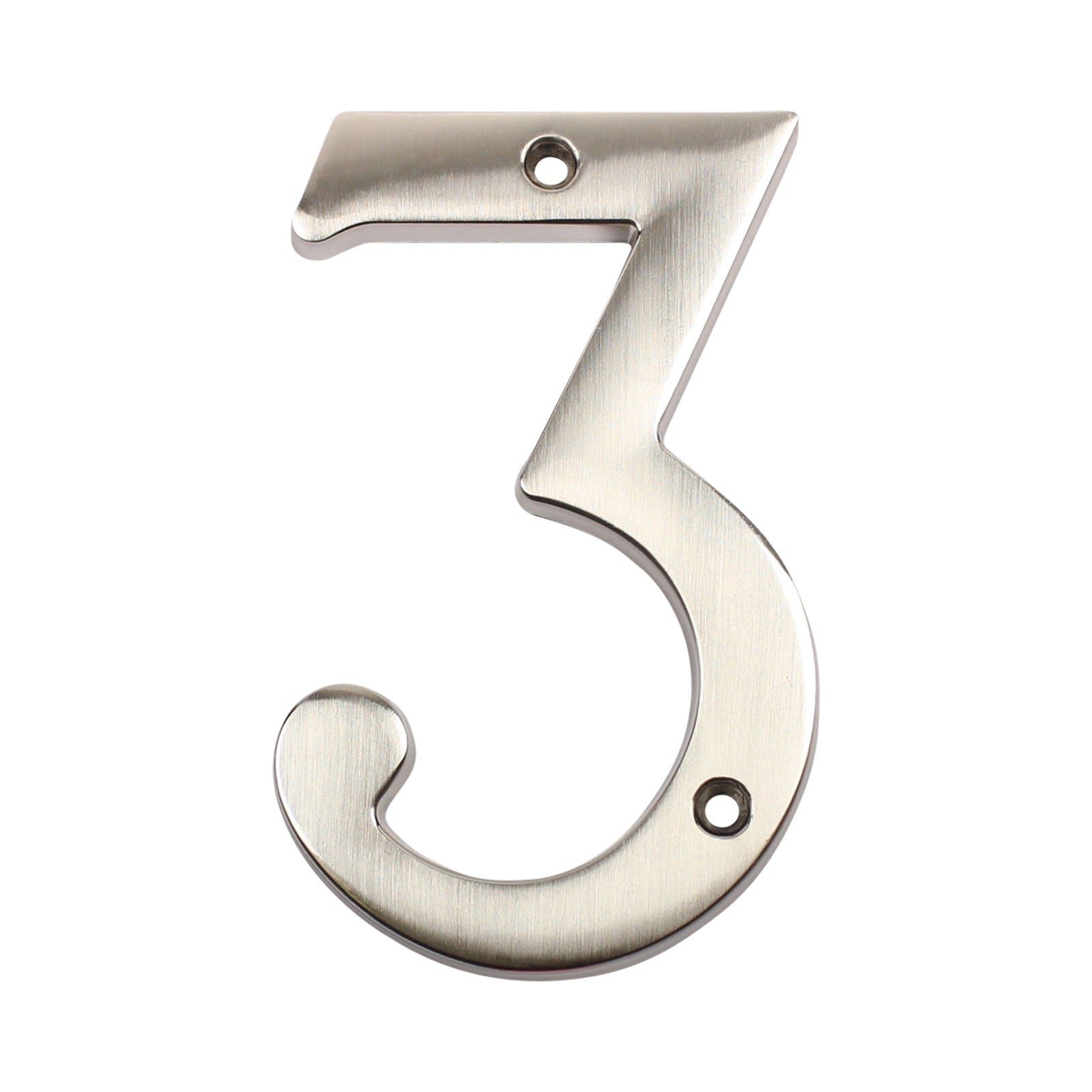 PAMEX Pamex DD074S3SN House Number 3 Satin Nickel 4 Inches