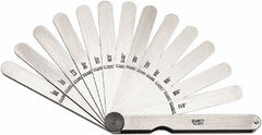 STARRETT Starrett 467S Feeler Gage Set 13 Leaf 0.0015-0.2000 in