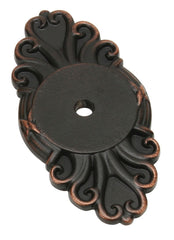 EMTEK Emtek 86293US10B Ribbon Reed Cabinet Knob Backplate Oil Rubbed Bronze