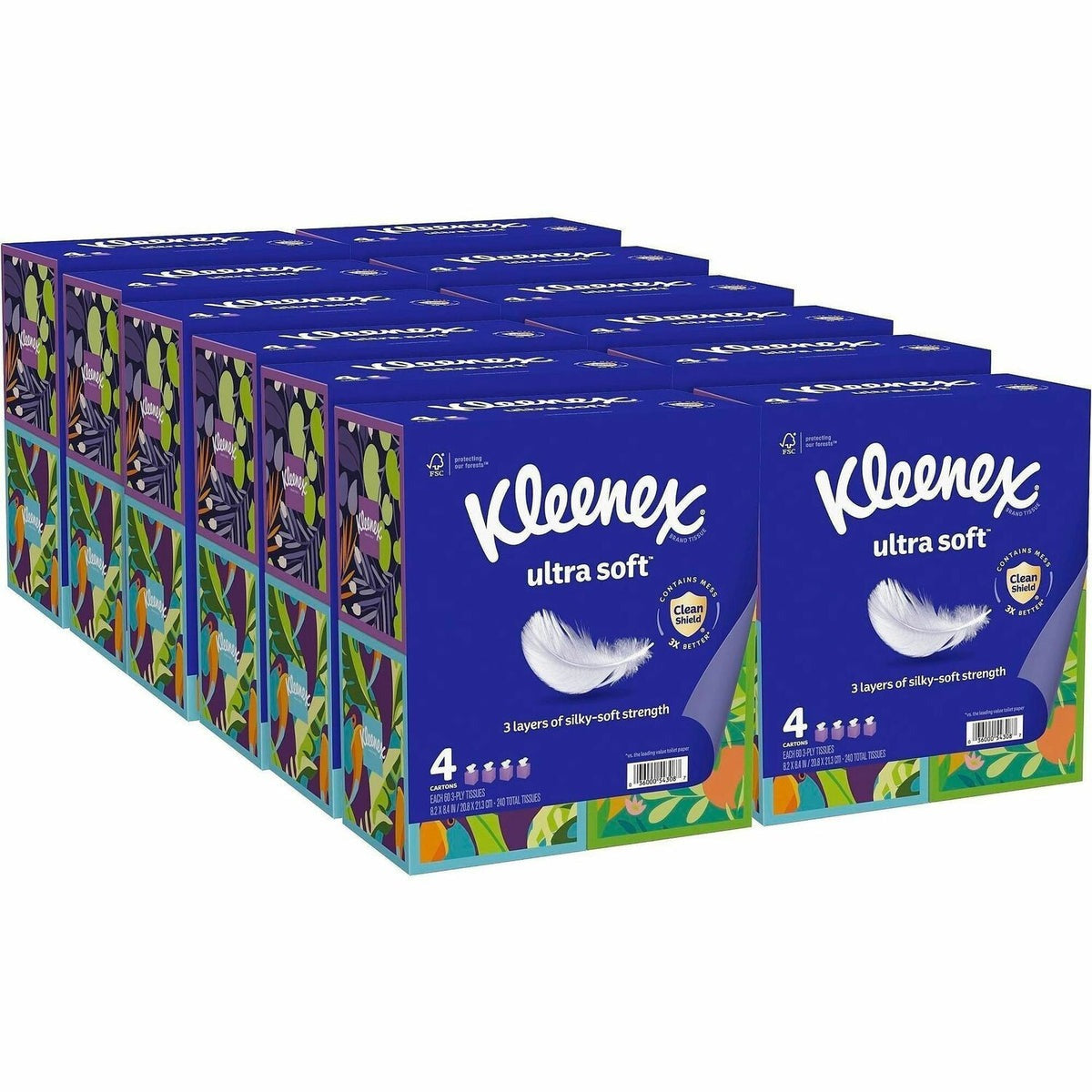 KIMBERLY-CLARK Kimberly-Clark KCC54308CT Ultra Soft Facial Tissues Pack of 12