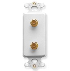 ICC Icc ic630ddfwh Decorex Catv Dual Port Insert White