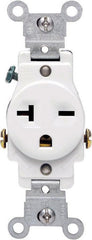 LEVITON Leviton 05821-0WS Com Single Receptacle 20A (1 Pack) 05821-0WS