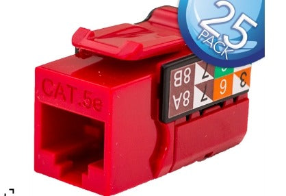 INTELLINET Intellinet 351-v2609/rd/25 Cat 5 Keystone Insert Red 25