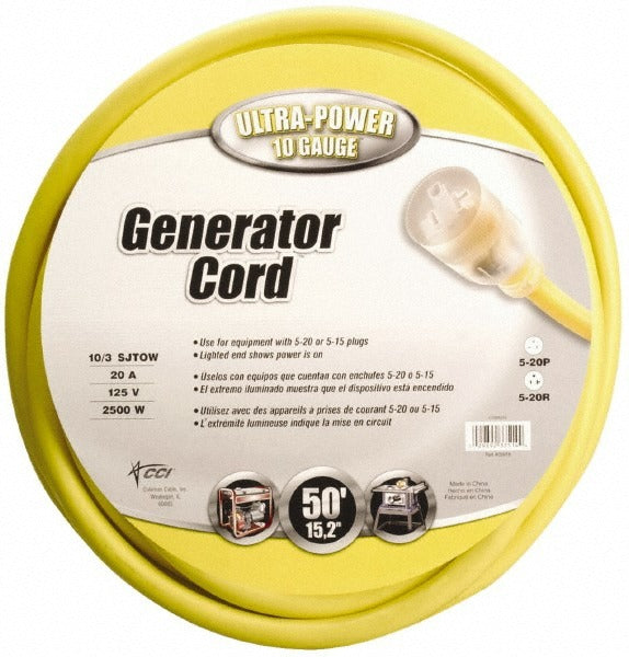 SOUTHWIRE Southwire 26188802 Generator Cord 20A 125V 10 Awg 3-conductor