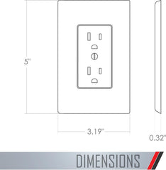 TAYMAC Taymac 2500W Masque 1-Gang Device Cover-Up Wallplate 1-Pack