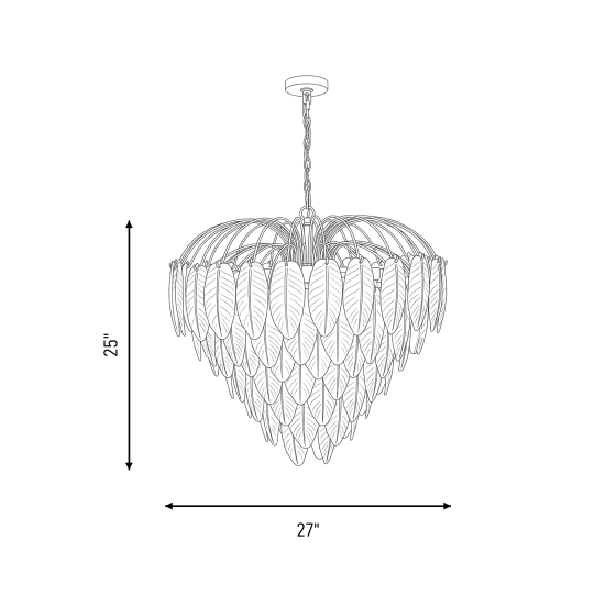 SAVOY HOUSE Savoy House 1-3504-9-322 boa 9-light chandelier 540w 25 inches h x 27 inches w