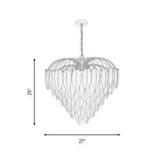 SAVOY HOUSE Savoy House 1-3504-9-322 boa 9-light chandelier 540w 25 inches h x 27 inches w