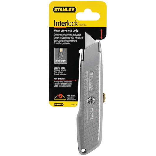 STANLEY Stanley 10-079 Stainless Steel Retractable Blade Utility Knife (6 in / Pack of 6) 11-921