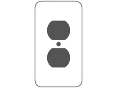MULBERRY METAL PRODUCTS Mulberry Metal Products 75101 1-Gang Duplex Princess Wallplate (5 in x 2.75 in)