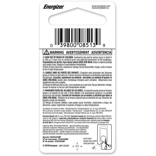 ENERGIZER ECR2450BP BATTERIES & CHARGERS