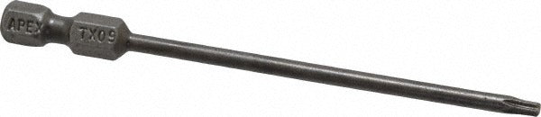 APEX Apex 49-B-TX-09 T9 Torx Power Screwdriver Bit 1/4 Inch Hex