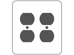 MULBERRY METAL PRODUCTS Mulberry Metal Products 76102 2-Gang Duplex Receptacle Wallplate (5 in H x 4.562 in W)