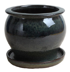 TRENDSPOT Trendspot Inc DB10021-04I Drip Green Studio Pot 4.25in