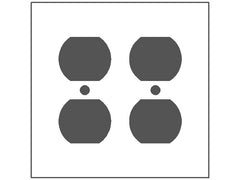 MULBERRY METAL PRODUCTS Mulberry Metal Products 98102 Standard Receptacle Wallplate 2-Gang (4.5 in x 4.562 in)