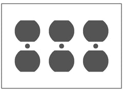 MULBERRY METAL PRODUCTS Mulberry Metal Products 83103 3-Gang Duplex Standard Size Wallplate (4.5 in x 6.375 in)