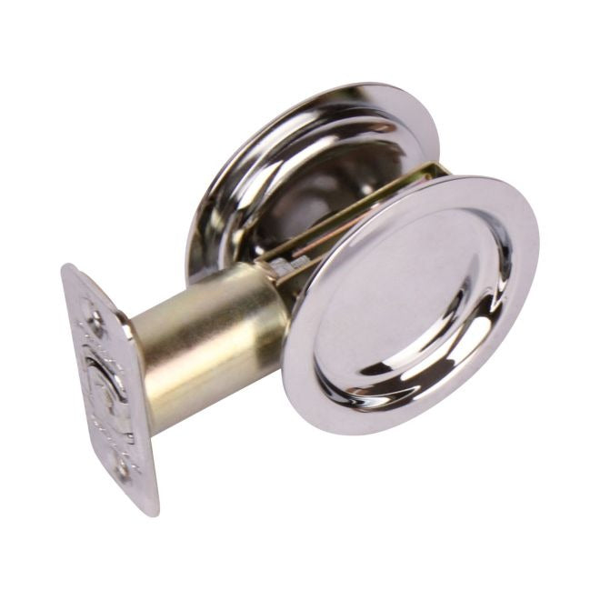 PAMEX Pamex PF2230 Passage Round Sliding Door Lock Bright Chrome