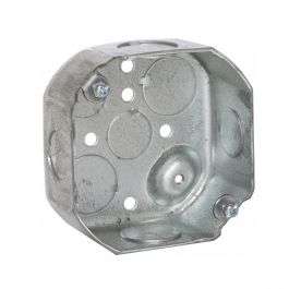 RACO Raco 127 4 Octagon Box, 1-1/2 Inch Deep, 1/2 & 3/4 Inch Side Knockouts