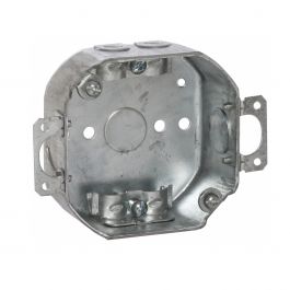 RACO Raco 150 4 in. Octagon Box, Drawn, 1-1/2 in. Deep, Three 1/2 in. KO's & NMSC Clamps