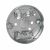 RACO RACO 292 3-1/2 Steel Round Ceiling Pan, 1/2 Deep, 1/2 Center Bottom Knockout, NMSC Clamps