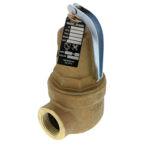 APOLLO VALVES Apollo Valves 10-605-20 1 Inch FNPT RVW60 3,500,000 BTU Bronze Hot Water Relief Valve 100 PSI