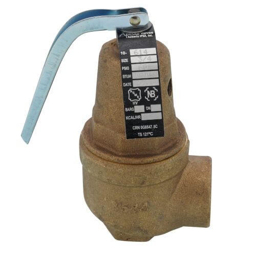 APOLLO VALVES Apollo Valves 10-614-12 3/4 FNPT x 1 FNPT RVW61 Relief Valve 60 psi