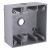 BELL Bell 5333-0 Raco Weatherproof Box 2 Gang 32 cu-in Gray