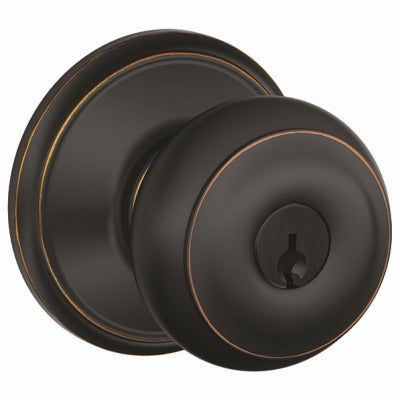 SCHLAGE Schlage Lock Co F51A Geo 716 Entry Lockset Aged Bronze