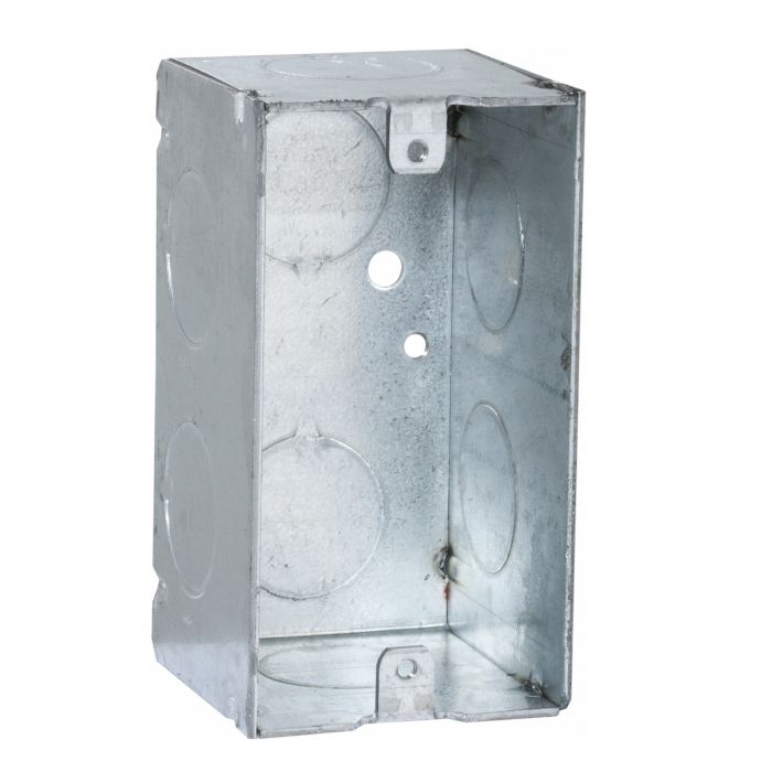 RACO Raco 674 4 In. x 2 In. Handy Box, Welded, 2-1/8 In. Deep, Eight 3/4 In. KO's