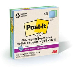 3M 3M MMM675R3SST Post-it Super Sticky Adhesive Note 4 inches x 4 inches (3 pack) 675R-3SST