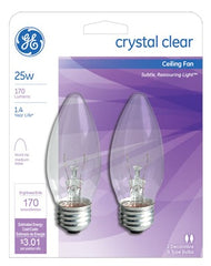 GE G E Lighting 22756 Clear Torpedo Ceiling Fan Bulb 25W 2 Pack