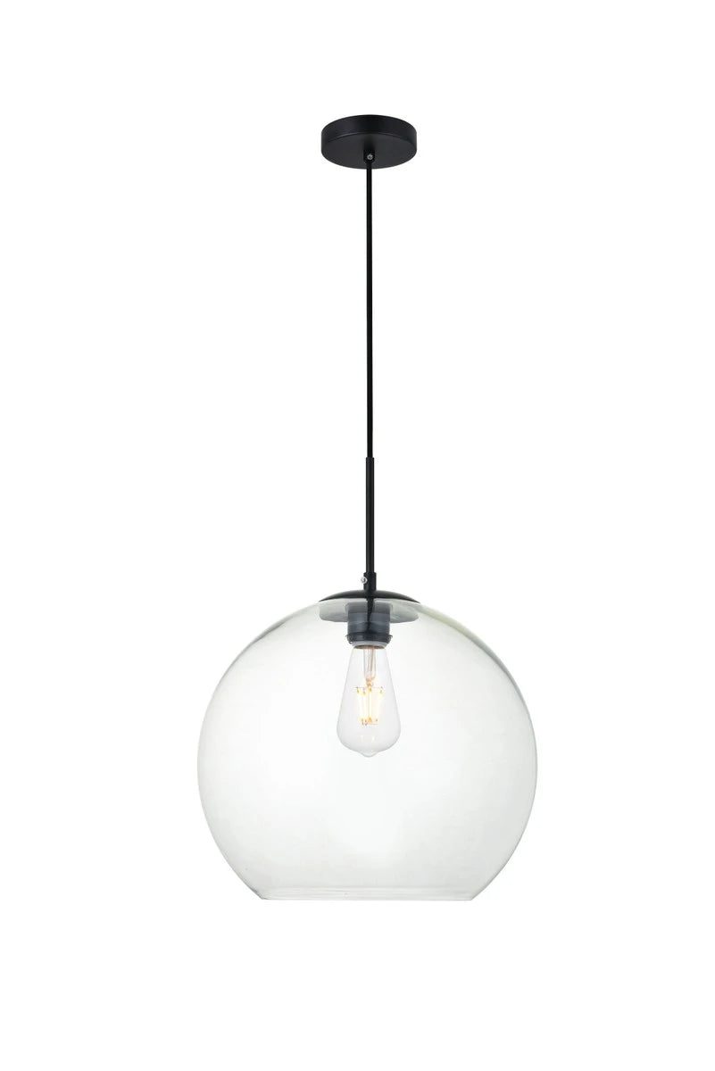 ELEGANT LIGHTING Elegant Lighting LD2216BK Pendant Light 40W 13.8 inches