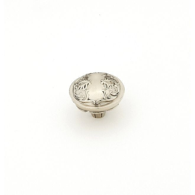 SCHAUB Schaub 994-WB Cabinet Knob White Brass Finish