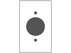 MULBERRY METAL PRODUCTS Mulberry Metal Products 97111 Receptacle Wall Plate Standard 1 Gang 1 Ports 2-3/4 in W x 4-1/2 in H Size