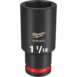 MILWAUKEE Milwaukee 49-66-6231 Shockwave Impact Duty 1/2 Drive 1-1/16 Deep 6-Point Socket