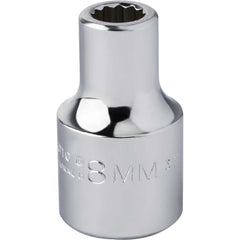 PROTO Proto J5408M Hand Socket 8 Mm 12-point 1/2 in Drive
