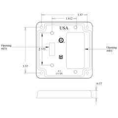 MULBERRY METAL PRODUCTS Mulberry Metal Products 11436 4 in. Steel Single Toggle Single GFCI Receptacle Cover (4 in.)